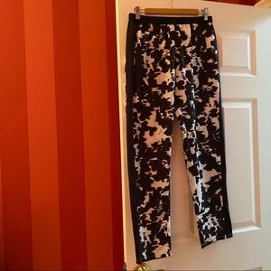 Black & White Silky Joggers | Size 8